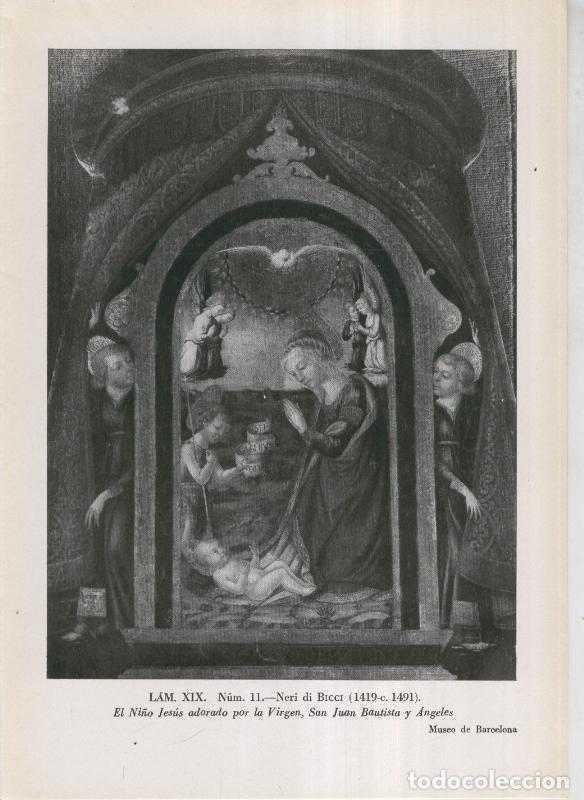Otros art&iacute;culos de coleccionismo en papel: La coleccion Cambo, lamina 19: Neri di Bicci: El ni&ntilde;o Jesus adorado por la Virgen, - F.J.Sanchez Can