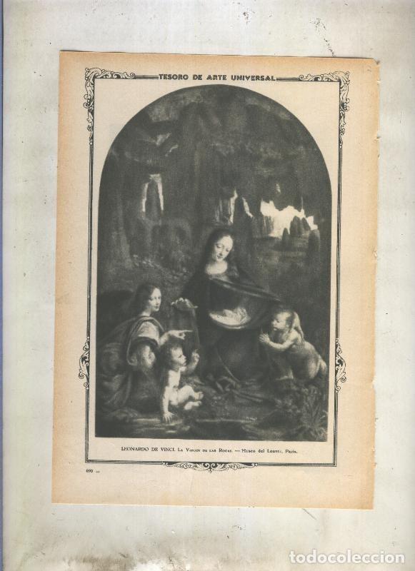 Otros art&iacute;culos de coleccionismo en papel: Lamina 051: La Virgen de las Rocas de Leonardo da Vinci - Varios