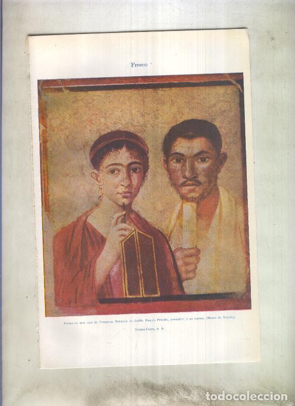 Otros art&iacute;culos de coleccionismo en papel: Lamina 123: Fresco de una casa de Pompeya - varios