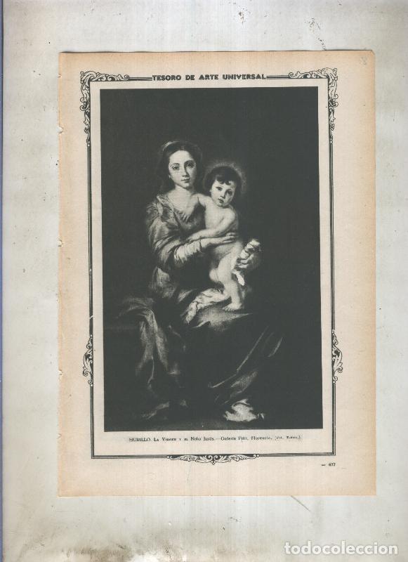 Otros art&iacute;culos de coleccionismo en papel: Lamina 081: La Virgen y el Ni&ntilde;o Jesus de Murillo - Varios