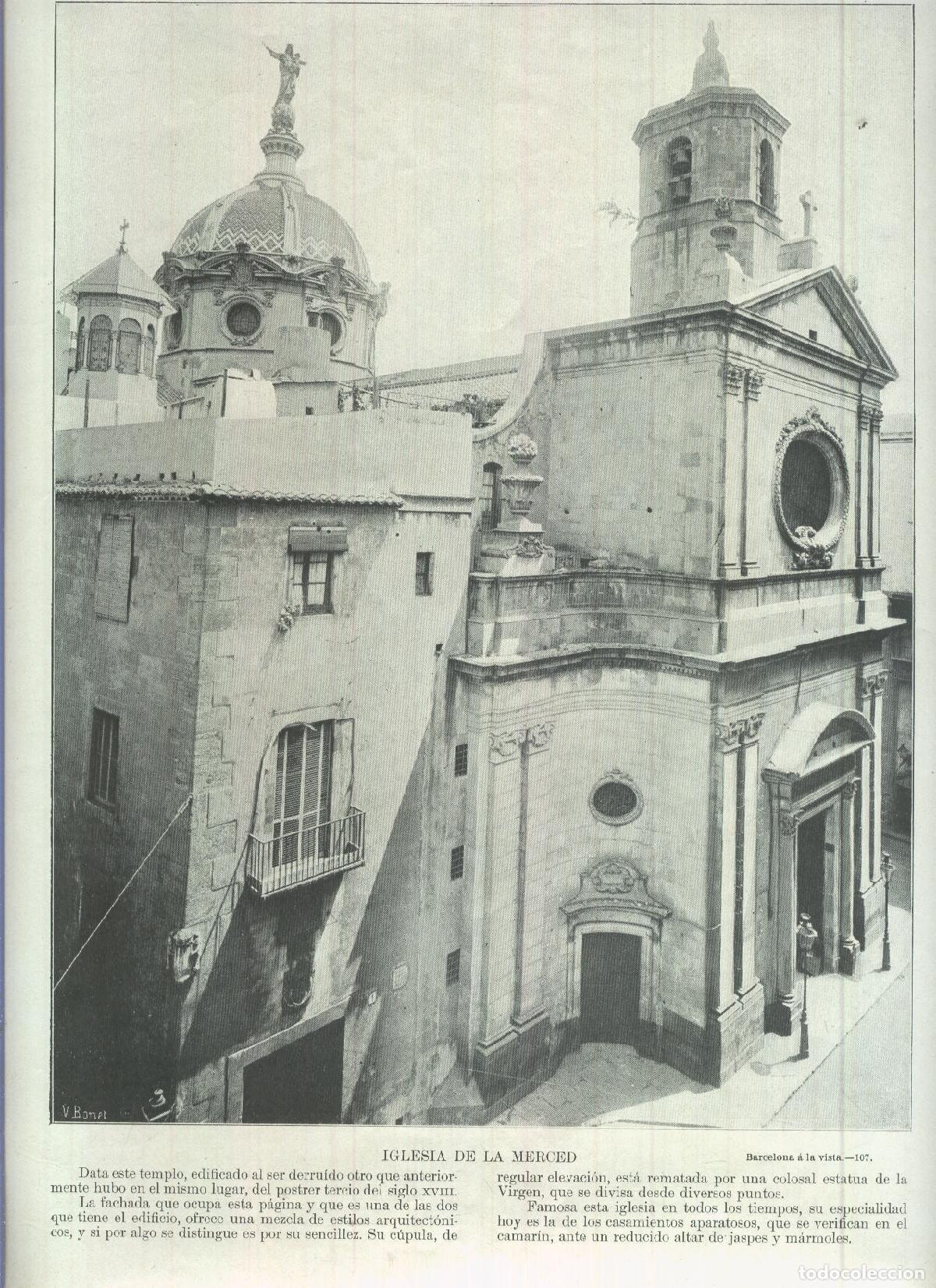 Otros art&iacute;culos de coleccionismo en papel: Lamina 045: Iglesia de la Merced - VV.AA.
