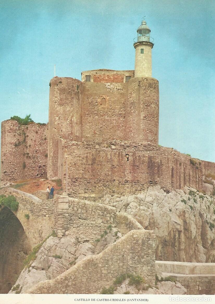 Otros art&iacute;culos de coleccionismo en papel: Lamina 0089: Castillo de Castro-Urdiales (Santander) - VVAA