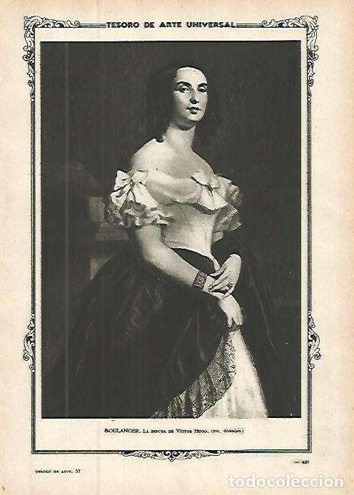 Otros art&iacute;culos de coleccionismo en papel: LAMINA 1479. BOULANGER. La esposa de Victor Hugo - Varios