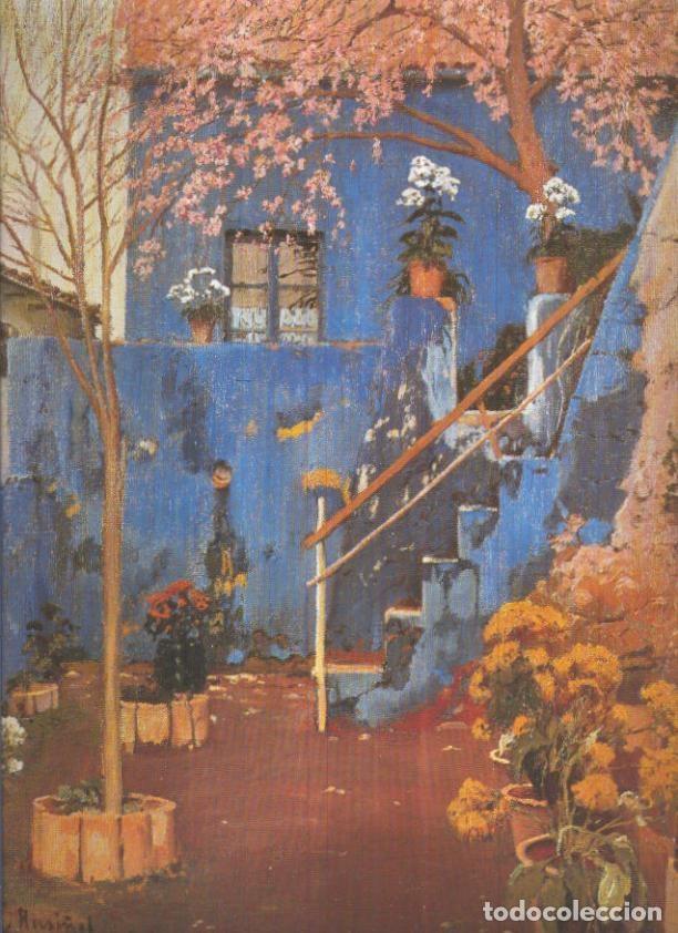 Otros art&iacute;culos de coleccionismo en papel: Lamina numero 33: Santiago Rusi&ntilde;ol: Patio azul de Sitges - Varios
