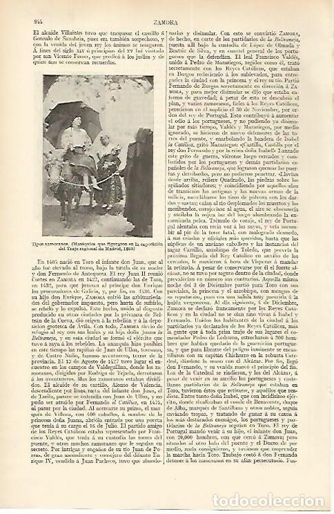 Otros art&iacute;culos de coleccionismo en papel: LAMINA ESPASA 1613: Maniquies con el traje regional de Zamora - Varios Autores