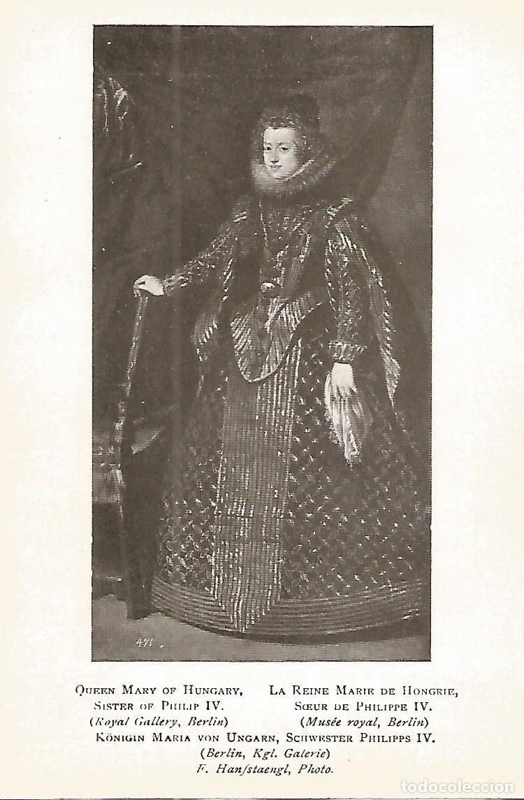 Otros art&iacute;culos de coleccionismo en papel: Lamina 013: VELAZQUEZ Reina Maria de Hungria hermana de Felipe IV - Varios