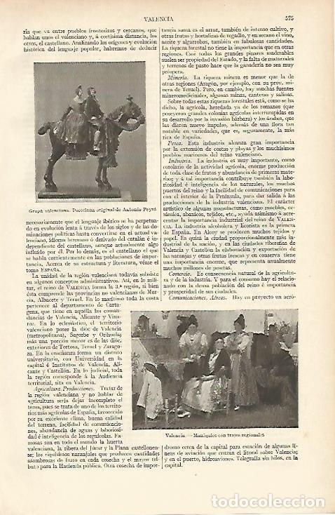Otros art&iacute;culos de coleccionismo en papel: LAMINA ESPASA 4712: Trajes regionales de Valencia - Varios Autores