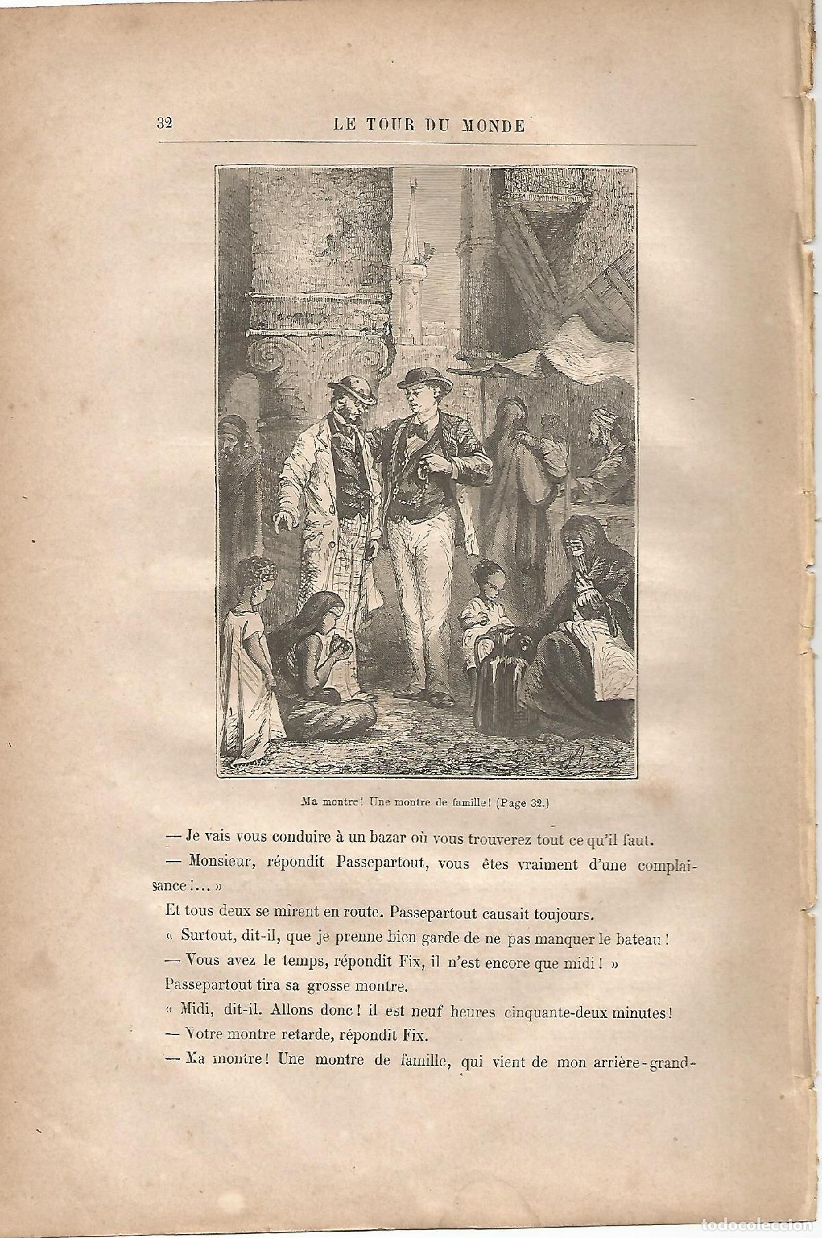 Sammelleidenschaft Andere Papierartikel: LAMINA 1203: VERNE. Ma montre! Une montre de familie! - Jules Verne