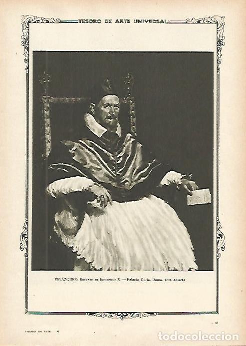 Otros art&iacute;culos de coleccionismo en papel: LAMINA 1270. VELAZQUEZ. Retrato de Inocencio X - Varios