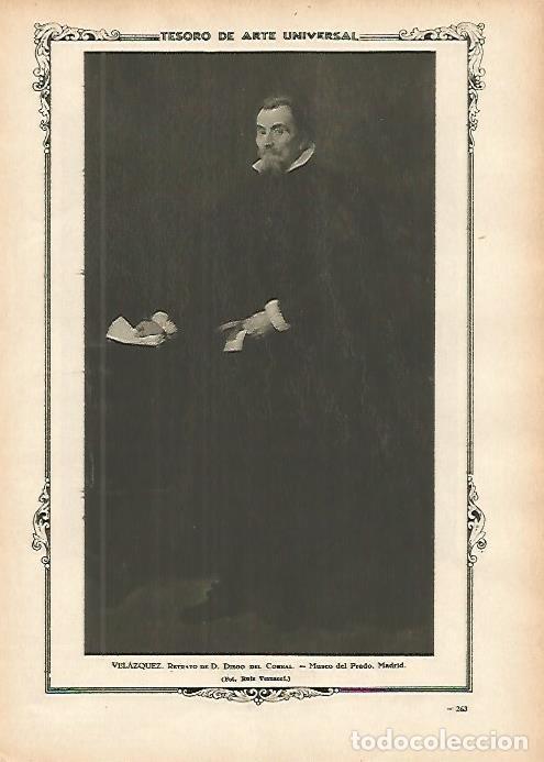 Otros art&iacute;culos de coleccionismo en papel: LAMINA 1384. VELAZQUEZ. Retrato de Don Diego del Corral - Varios