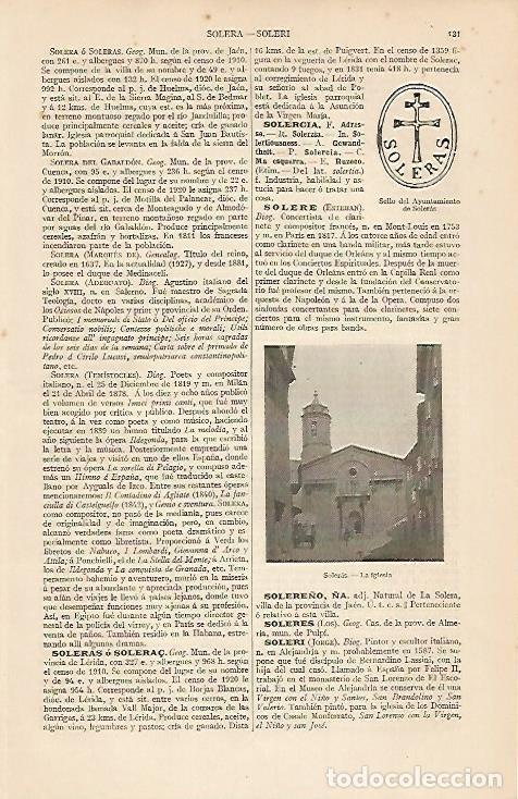 Outros artigos de papel: LAMINA ESPASA 7538: Iglesia de Soleras Lleida - Varios