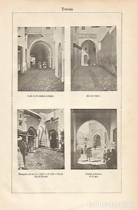 Outros artigos de papel: LAMINA ESPASA 8310: Vistas de Tetuan Marruecos - Varios