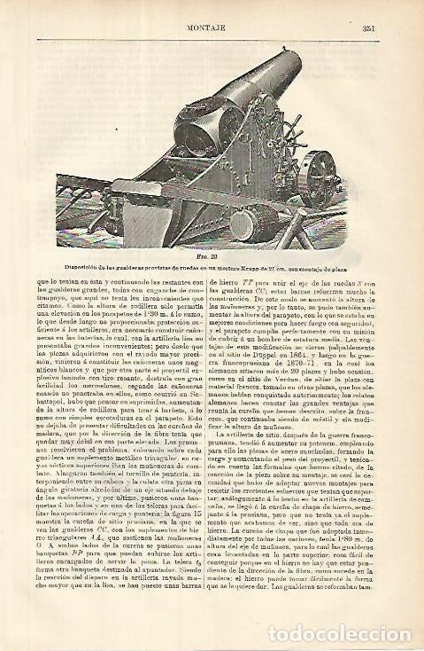 Otros art&iacute;culos de coleccionismo en papel: LAMINA ESPASA 8571: Mortero Krupp de 21 cm - Varios