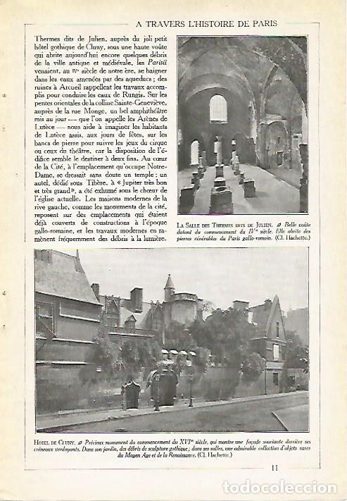 Otros art&iacute;culos de coleccionismo en papel: LAMINA 3926: PARIS. TERMAS DE JULIANO Y HOTEL DE CLUNY - Varios