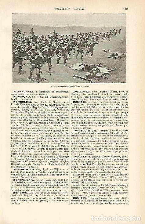 Otros art&iacute;culos de coleccionismo en papel: LAMINA ESPASA 1669: A la bayoneta cuadro de Zonaro - Varios Autores