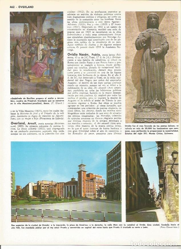 Otros art&iacute;culos de coleccionismo en papel: LAMINA MONITOR 0024: VISTAS DE OVIEDO. ESTATUA DE OVIDIO - Varios