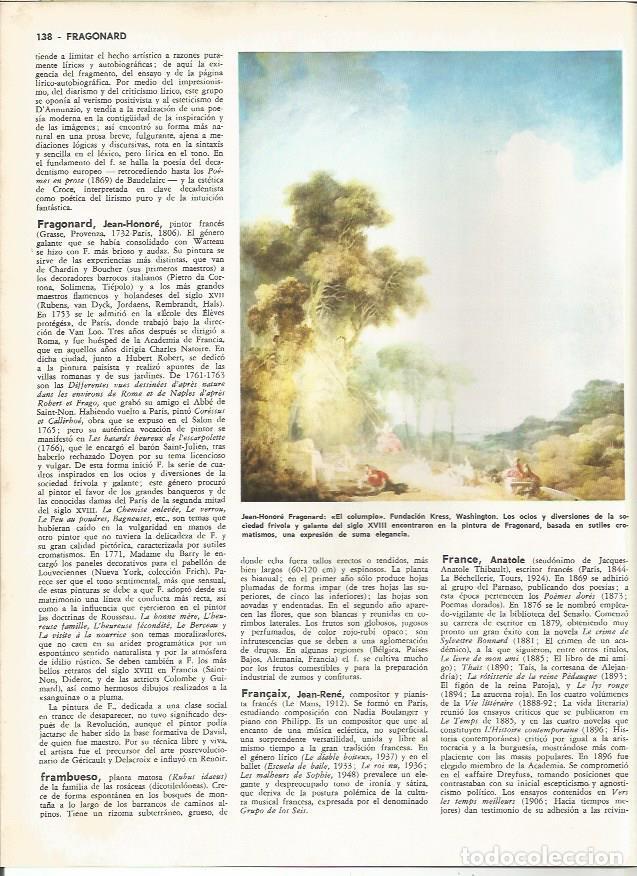 Otros art&iacute;culos de coleccionismo en papel: LAMINA MONITOR 0171: EL COLUMPIO DE FRAGONARD - Varios
