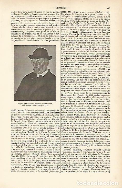 Otros art&iacute;culos de coleccionismo en papel: LAMINA ESPASA 12122: Miguel de Unamuno por Vazquez Diaz - Varios
