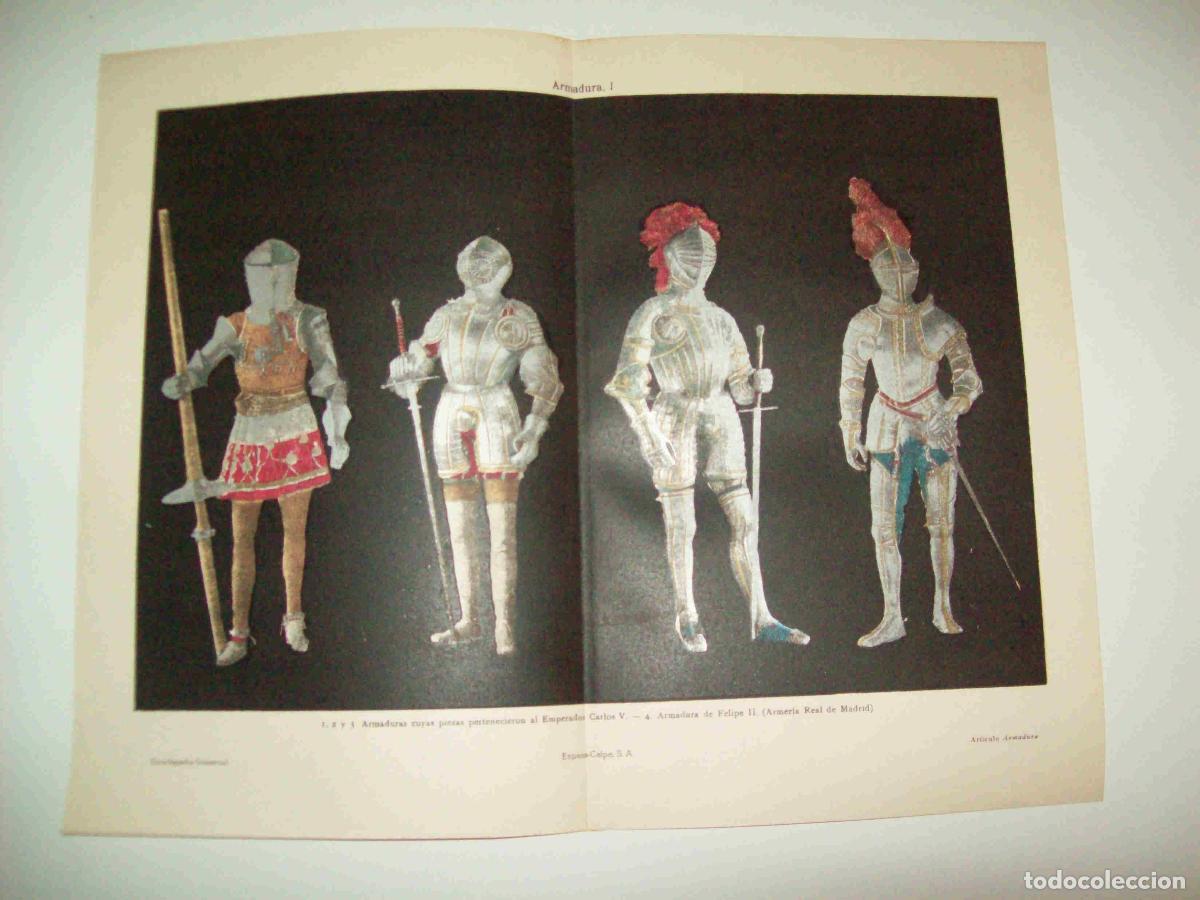 Otros art&iacute;culos de coleccionismo en papel: LAMINA ESPASA 12796: Armaduras de Carlos V y de Felipe II - Varios