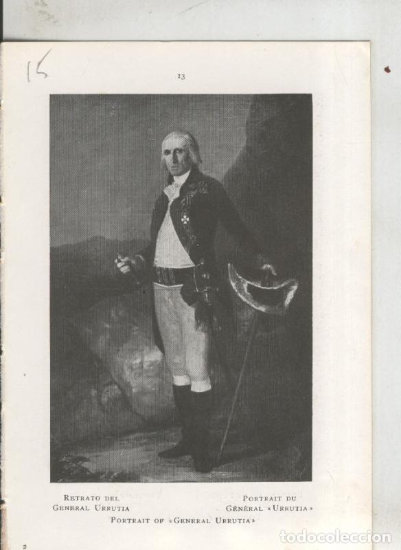 Otros art&iacute;culos de coleccionismo en papel: Goya en el museo del prado: lamina 15: Retrato del General Urrutia - Varios