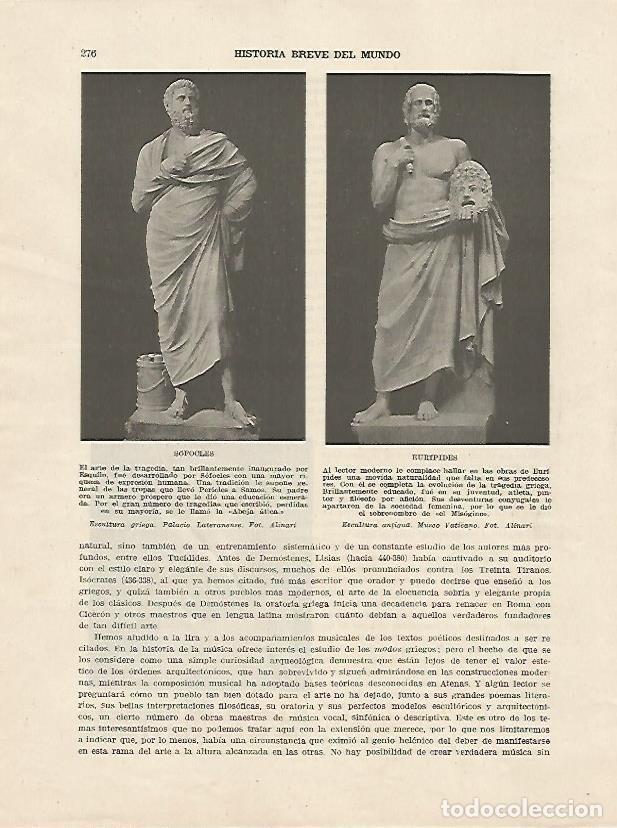Otros art&iacute;culos de coleccionismo en papel: LAMINA 5161: Sofocles y Euripides - Guillermo de Boladeres