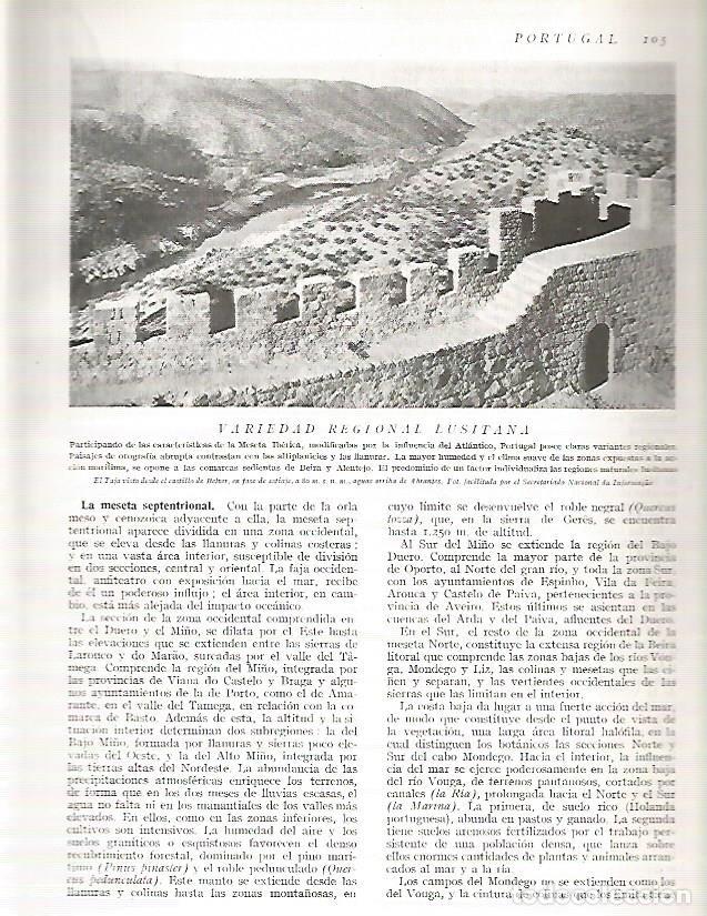 Altri oggetti di carta: LAMINA 3085: PORTUGAL. EL Tajo desde el Castillo de Belver - Ramon Otero Pedrayo