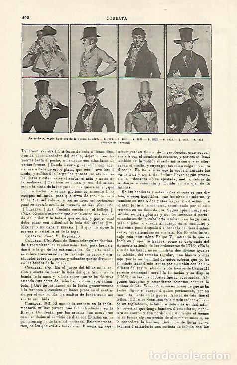 Otros art&iacute;culos de coleccionismo en papel: LAMINA ESPASA 14925: Tipos de corbata - Varios