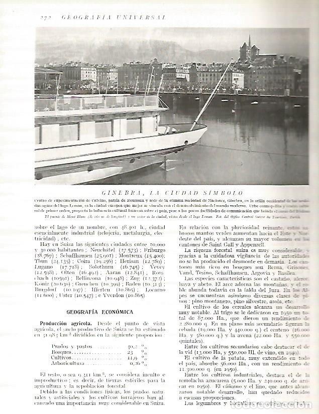 Altri oggetti di carta: LAMINA 3182: SUIZA. Vista de Ginebra - Ramon Otero Pedrayo