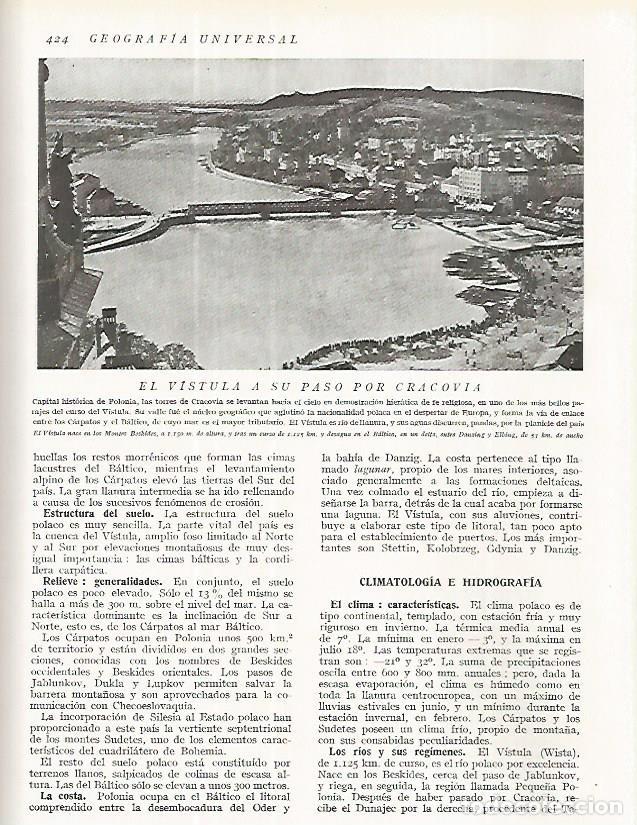 Sammelleidenschaft Andere Papierartikel: LAMINA 3267: POLONIA. El Vistula por Cracovia - Ramon Otero Pedrayo