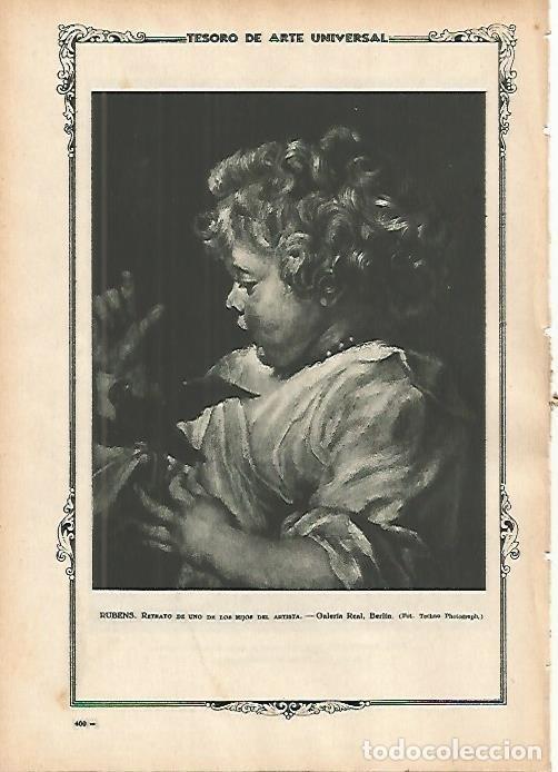 Sammelleidenschaft Andere Papierartikel: LAMINA 1454. RUBENS. Retrato de uno de los hijos del artista - Varios