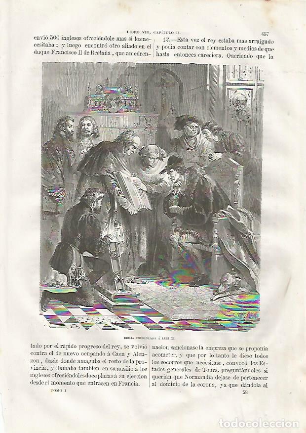 Otros art&iacute;culos de coleccionismo en papel: LAMINA 3513: Biblia presentada a Luis XI - Varios
