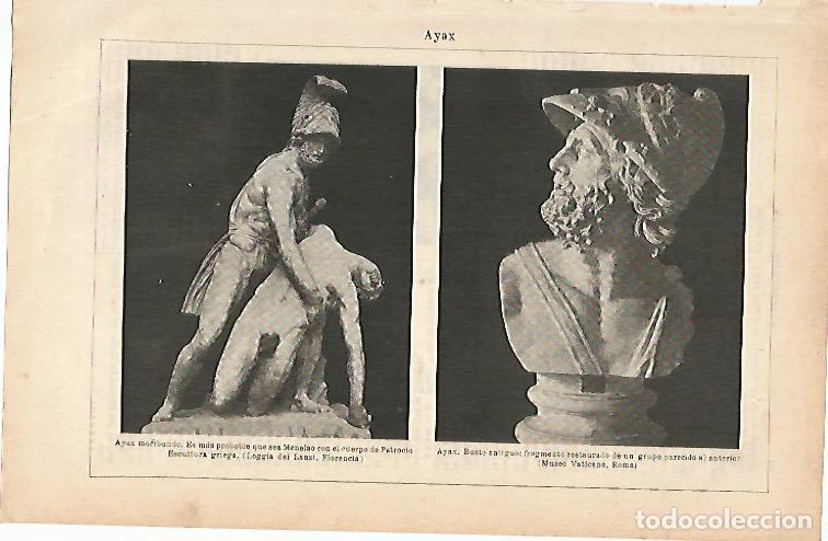 Sammelleidenschaft Andere Papierartikel: LAMINA ESPASA 7184: Esculturas representando a Ayax - Varios