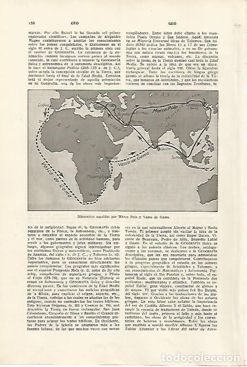 Otros art&iacute;culos de coleccionismo en papel: LAMINA SALVAT 80068: Mapa de los viajes de Marco Polo y Vasco de Gama - Varios