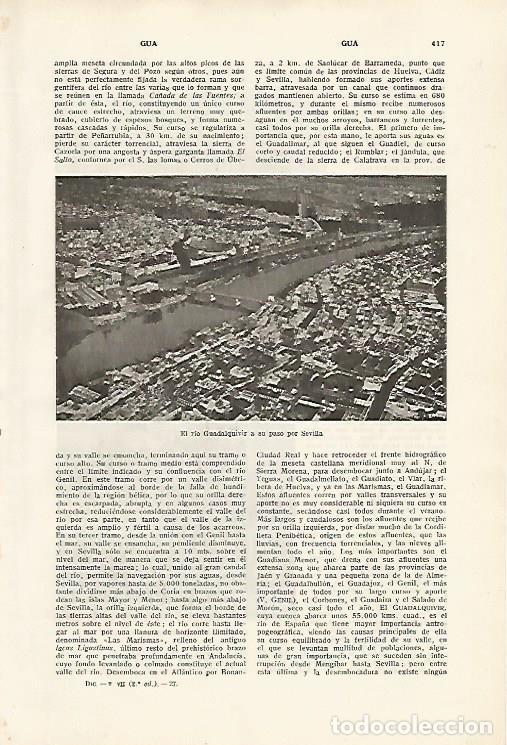 Otros art&iacute;culos de coleccionismo en papel: LAMINA SALVAT 80115: Rio Guadalquivir en Sevilla - Varios