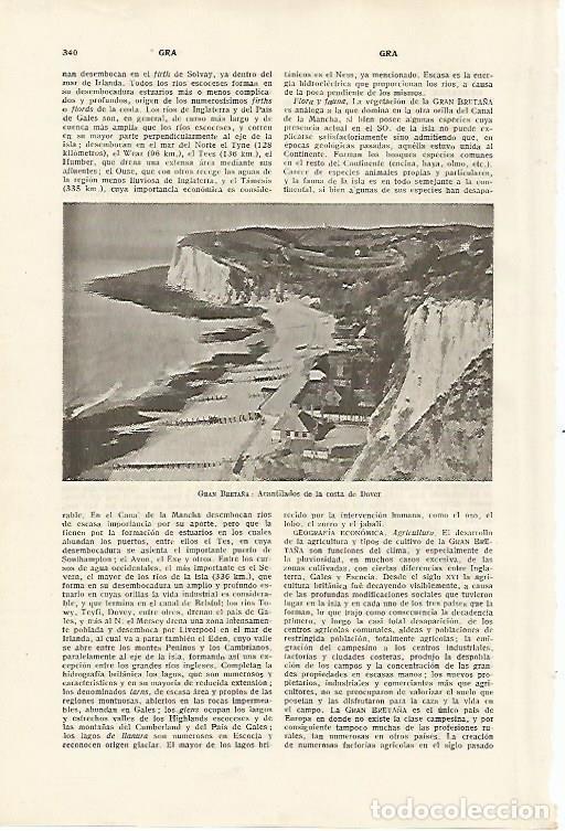 Otros art&iacute;culos de coleccionismo en papel: LAMINA SALVAT 80096: Alcantilados de Dover Inglaterra - Varios