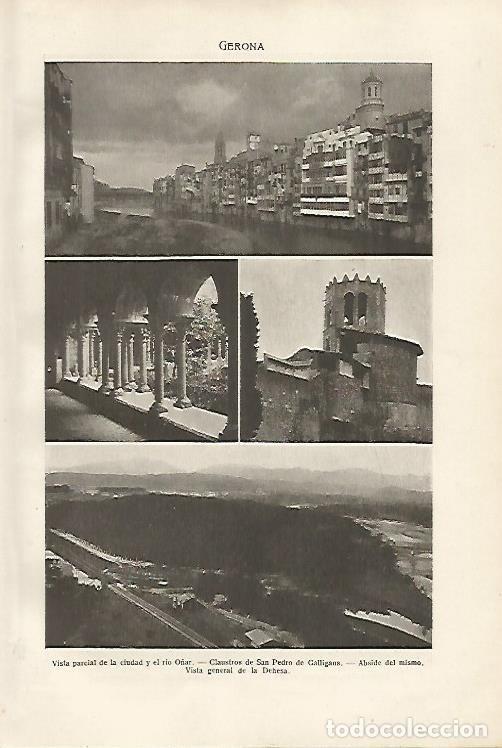 Otros art&iacute;culos de coleccionismo en papel: LAMINA SALVAT 80226: Vistas de Gerona - Varios