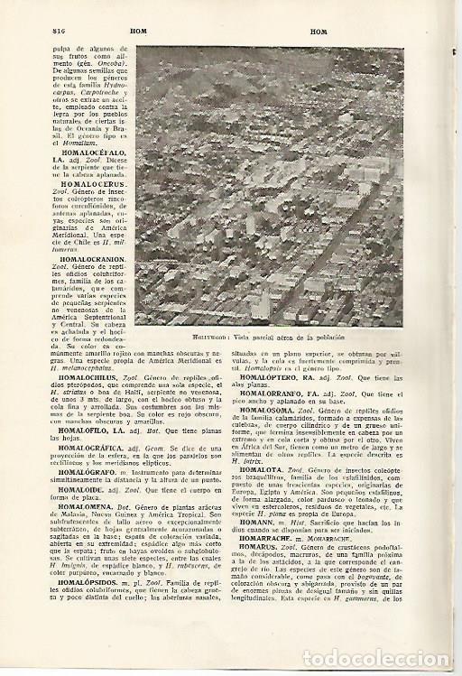 Otros art&iacute;culos de coleccionismo en papel: LAMINA SALVAT 80189: Vista aerea de Hollywood - Varios