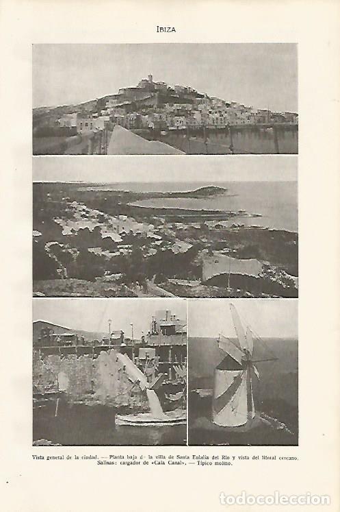 Otros art&iacute;culos de coleccionismo en papel: LAMINA SALVAT 80214: Vistas de Ibiza - Varios