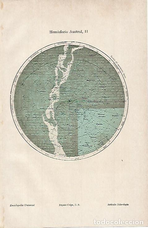 Otros art&iacute;culos de coleccionismo en papel: LAMINA ESPASA 754: Hemisferio Austral - Varios autores