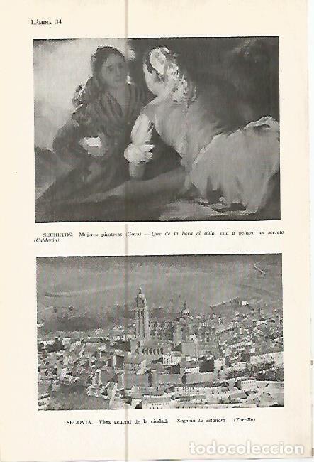 Collectionnisme Papier divers: LAMINA 05366: Mujeres picoteras de Goya y vista de Segovia - Varios