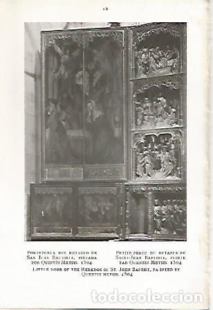 Otros art&iacute;culos de coleccionismo en papel: LAMINA 2198: VALLADOLID. Retablo de San Juan Bautista 1504 - M. Gomez Moreno