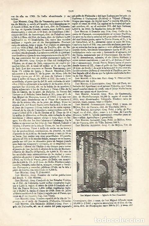 Otros art&iacute;culos de coleccionismo en papel: LAMINA ESPASA 18348: Iglesia en San Miguel Allende Mexico - Varios