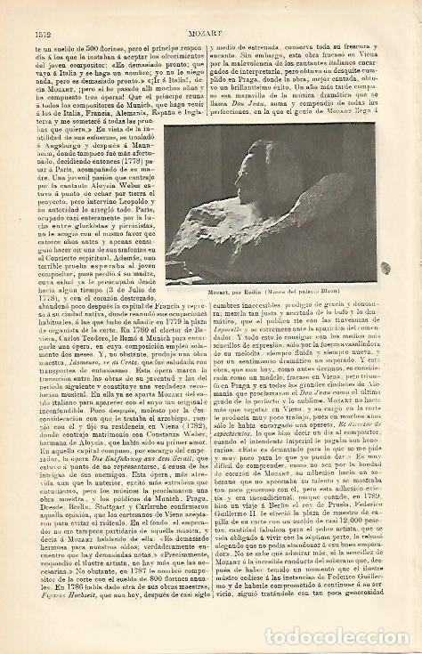 Otros art&iacute;culos de coleccionismo en papel: LAMINA ESPASA 8863: Mozart por Rodin - Varios