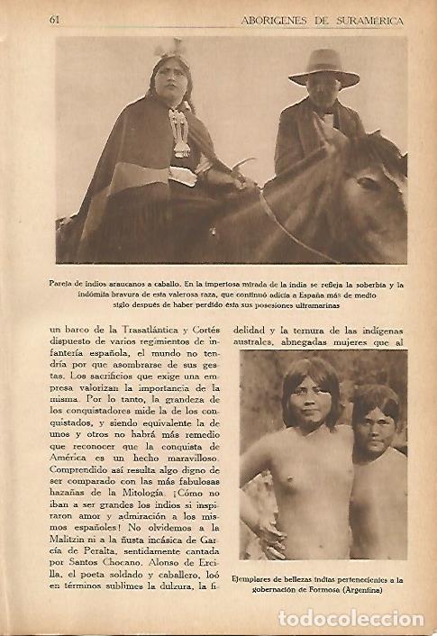 Altri oggetti di carta: LAMINA 5403: Araucanos a caballo - L. Pericot y A. Venturnino
