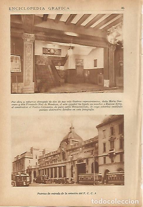 Otros art&iacute;culos de coleccionismo en papel: LAMINA 5522: Teatro Cervantes de Buenos Aires - Edmundo T. Calca&ntilde;o