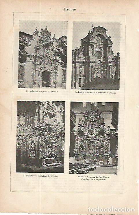 Otros art&iacute;culos de coleccionismo en papel: LAMINA ESPASA 9794: Arquitectura del Barroco - Varios