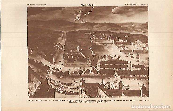 Otros art&iacute;culos de coleccionismo en papel: LAMINA ESPASA 9354: El Prado de San Fermin en tiempos de Carlos II Madrid - Varios