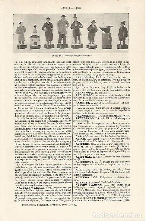 Otros art&iacute;culos de coleccionismo en papel: LAMINA ESPASA 19017: Piezas de ajedrez rusas - Varios