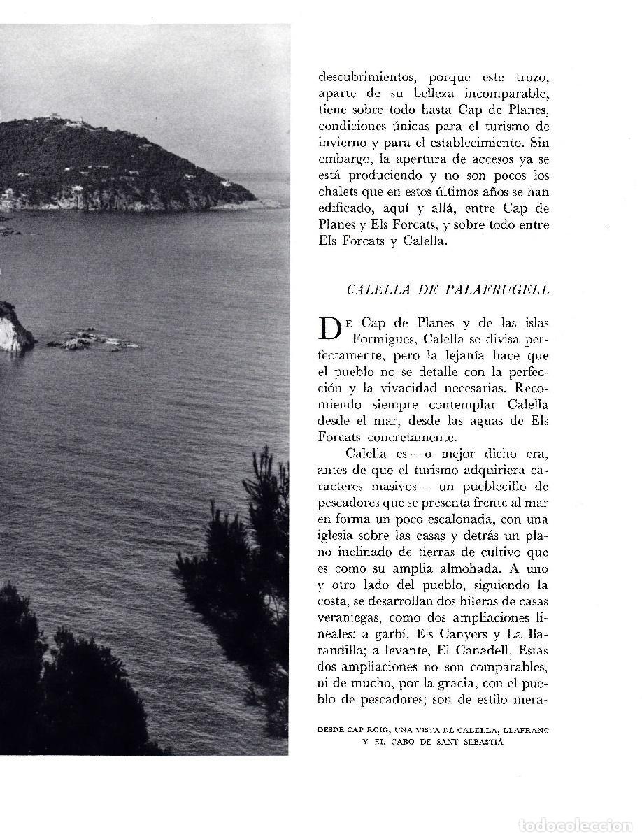 Otros art&iacute;culos de coleccionismo en papel: LAMINA 5716: Desde Cap Roig vista de Calella Llafranc y Cabo Sant Sebastia - Josep Pla