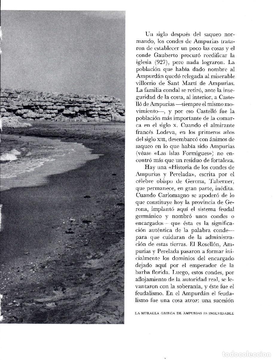 Otros art&iacute;culos de coleccionismo en papel: LAMINA 5790: Muralla griega de Ampurias - Josep Pla
